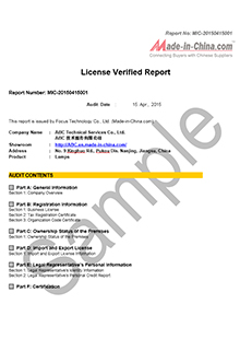 License Verified Report License Verified Report