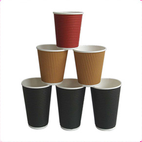 Taza de Papel Ondulado Biodegradable de 8/12/16 oz